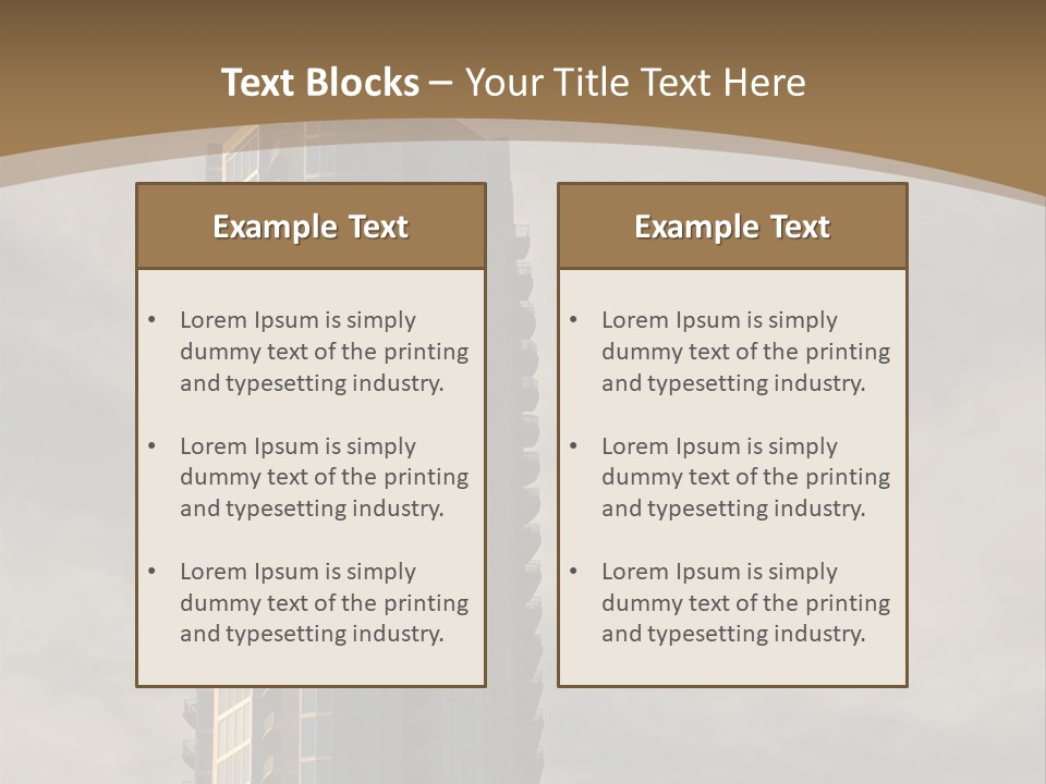 Modern Apartment Building At Sunset In Austin, Texas. PowerPoint Template