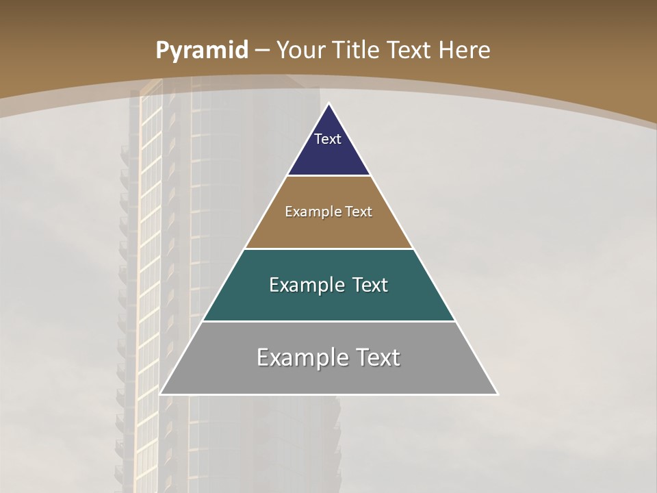 Modern Apartment Building At Sunset In Austin, Texas. PowerPoint Template