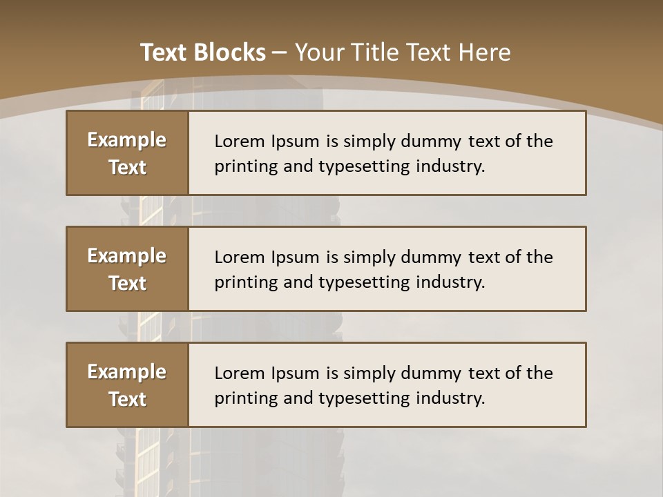 Modern Apartment Building At Sunset In Austin, Texas. PowerPoint Template