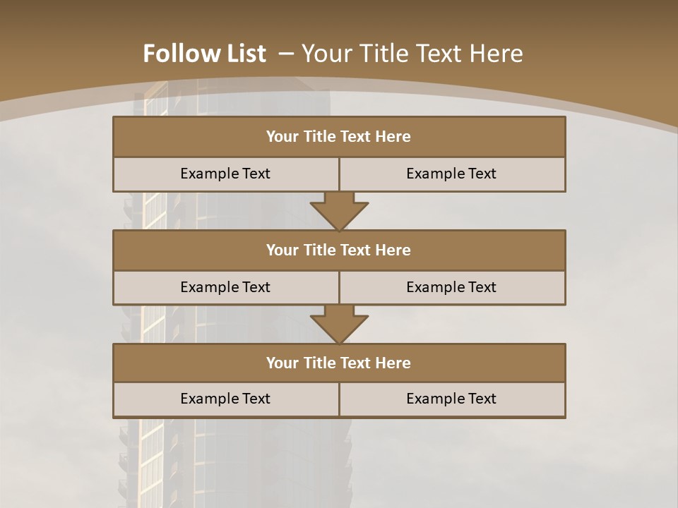 Modern Apartment Building At Sunset In Austin, Texas. PowerPoint Template