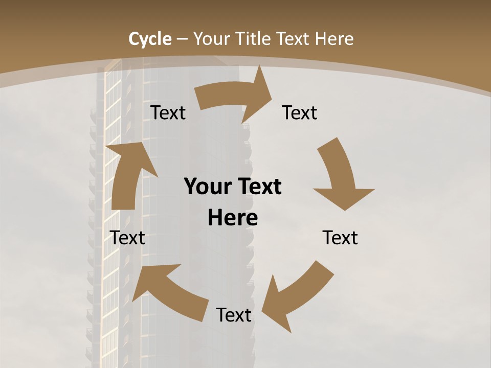 Modern Apartment Building At Sunset In Austin, Texas. PowerPoint Template