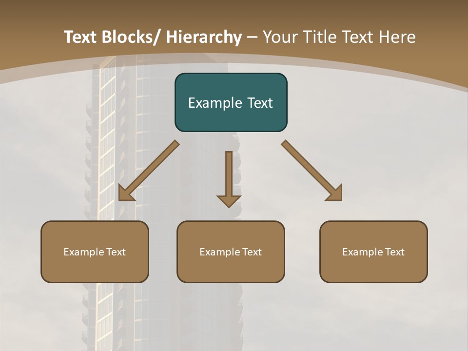 Modern Apartment Building At Sunset In Austin, Texas. PowerPoint Template