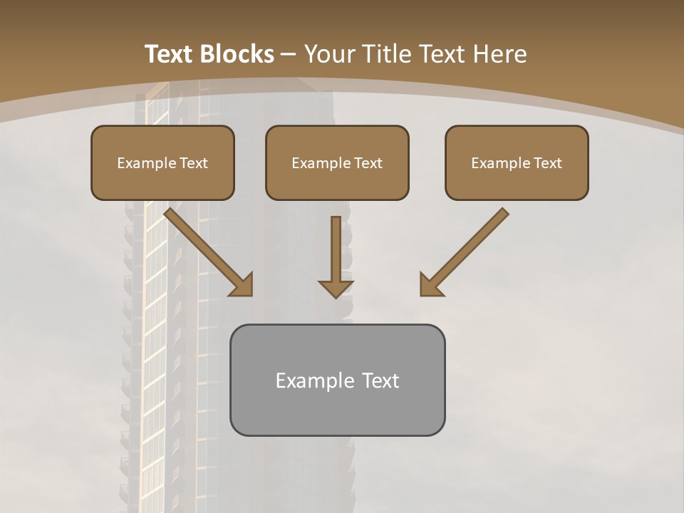 Modern Apartment Building At Sunset In Austin, Texas. PowerPoint Template