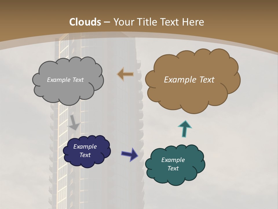 Modern Apartment Building At Sunset In Austin, Texas. PowerPoint Template