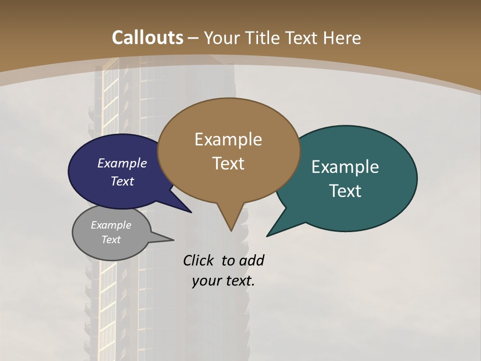Modern Apartment Building At Sunset In Austin, Texas. PowerPoint Template