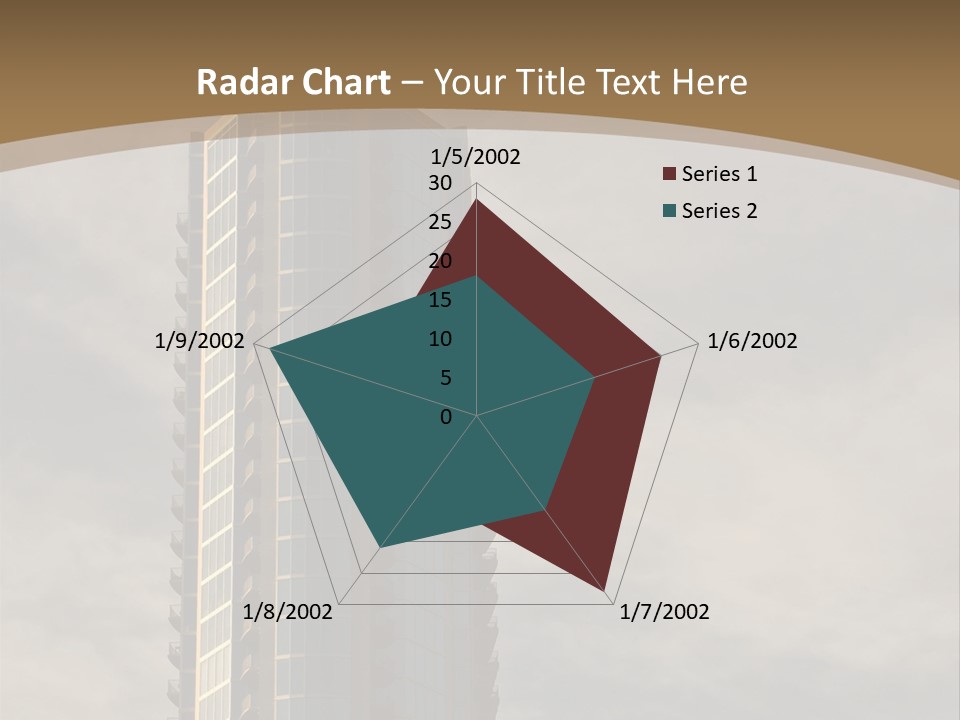Modern Apartment Building At Sunset In Austin, Texas. PowerPoint Template