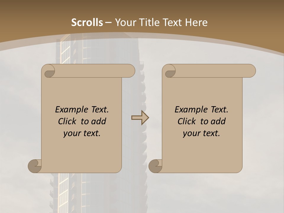 Modern Apartment Building At Sunset In Austin, Texas. PowerPoint Template