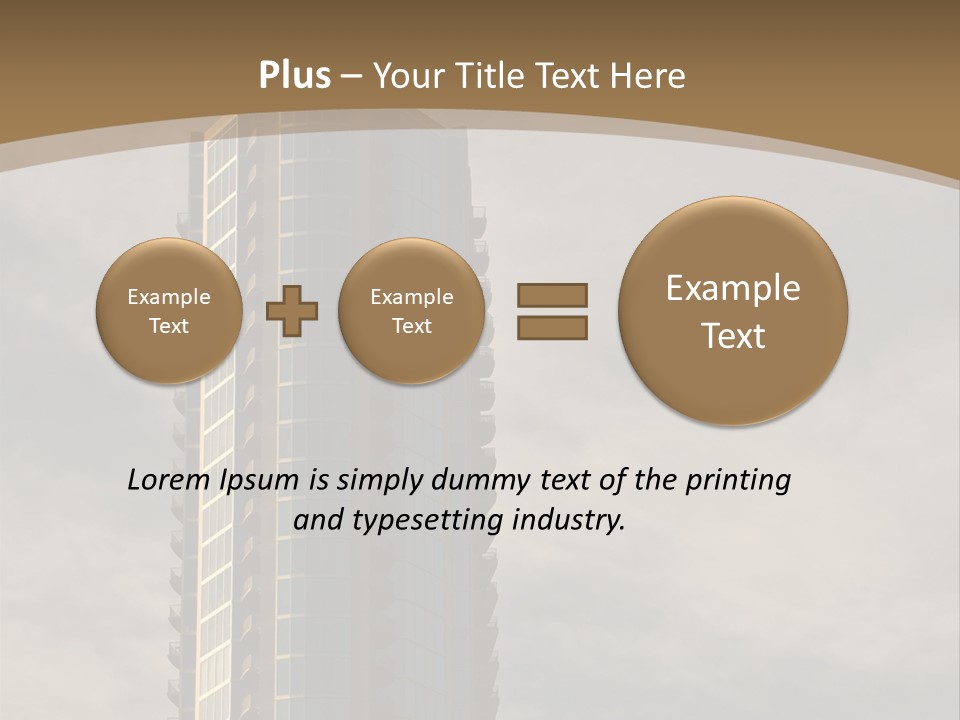 Modern Apartment Building At Sunset In Austin, Texas. PowerPoint Template