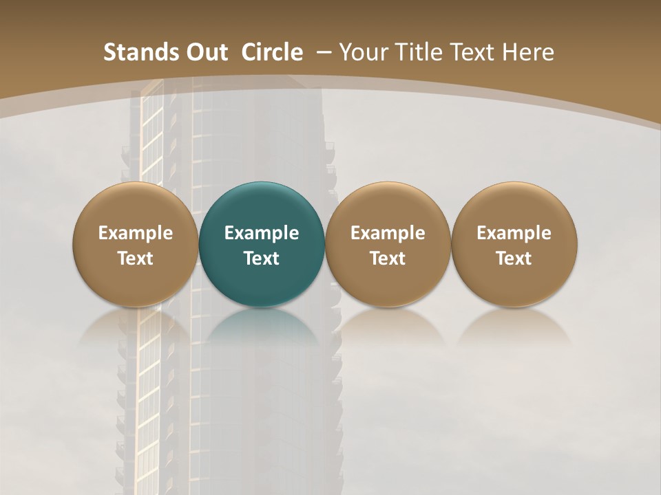 Modern Apartment Building At Sunset In Austin, Texas. PowerPoint Template