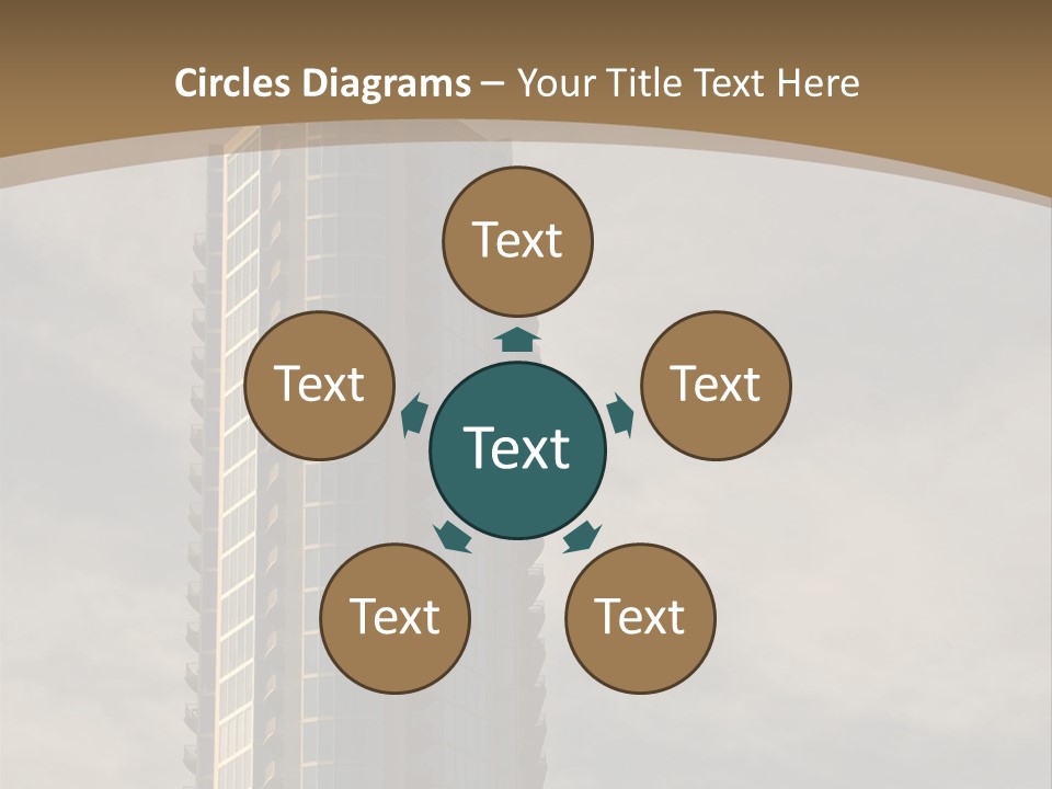 Modern Apartment Building At Sunset In Austin, Texas. PowerPoint Template