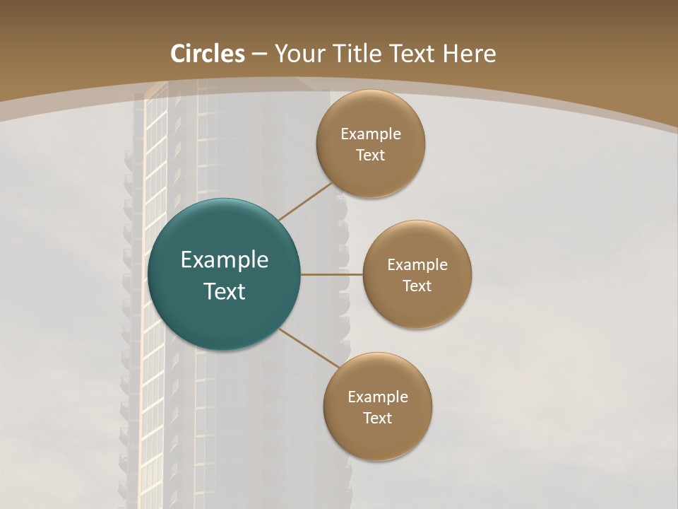 Modern Apartment Building At Sunset In Austin, Texas. PowerPoint Template
