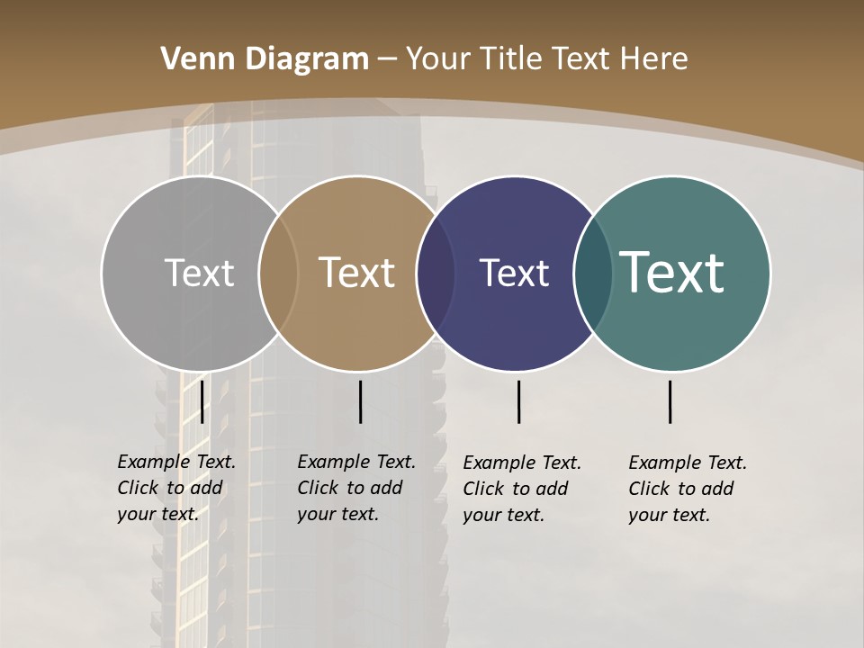 Modern Apartment Building At Sunset In Austin, Texas. PowerPoint Template