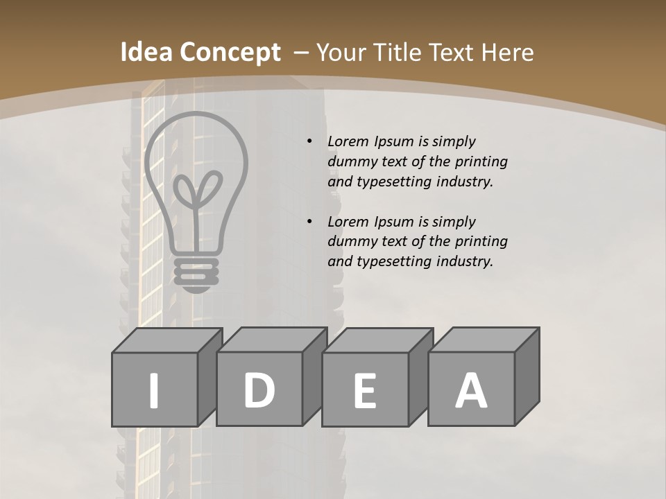 Modern Apartment Building At Sunset In Austin, Texas. PowerPoint Template