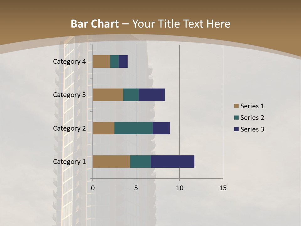 Modern Apartment Building At Sunset In Austin, Texas. PowerPoint Template