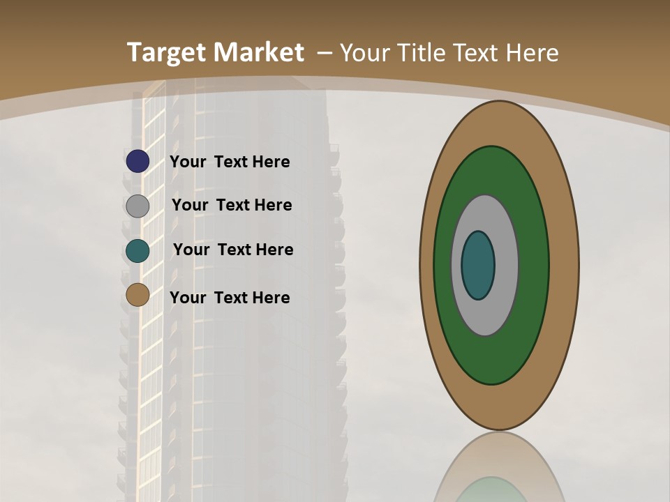 Modern Apartment Building At Sunset In Austin, Texas. PowerPoint Template