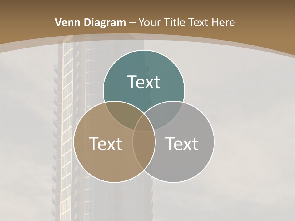 Modern Apartment Building At Sunset In Austin, Texas. PowerPoint Template