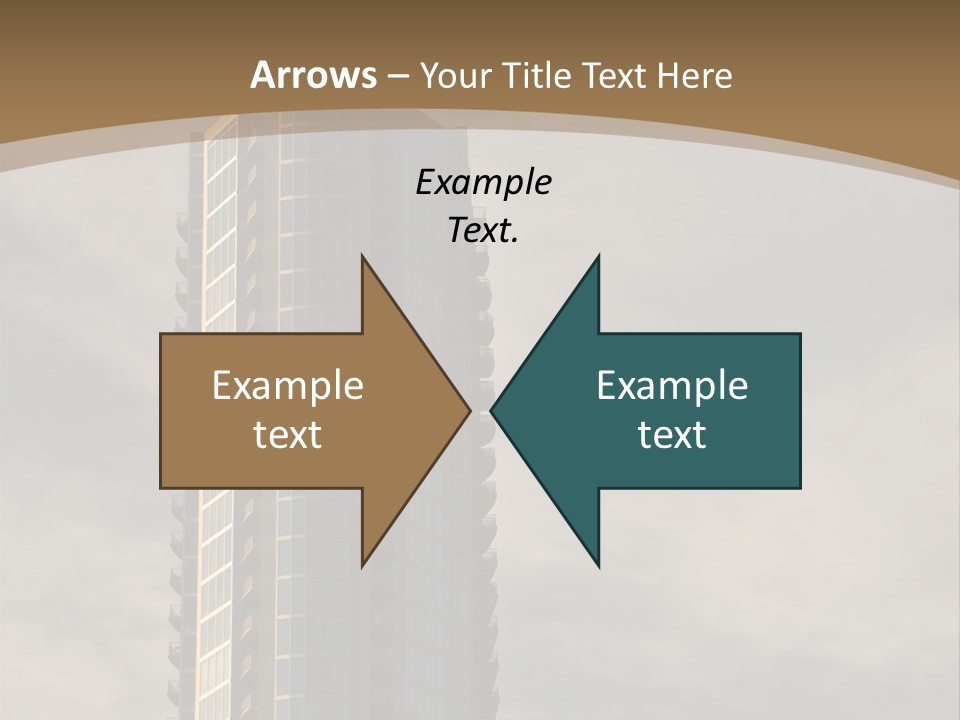 Modern Apartment Building At Sunset In Austin, Texas. PowerPoint Template