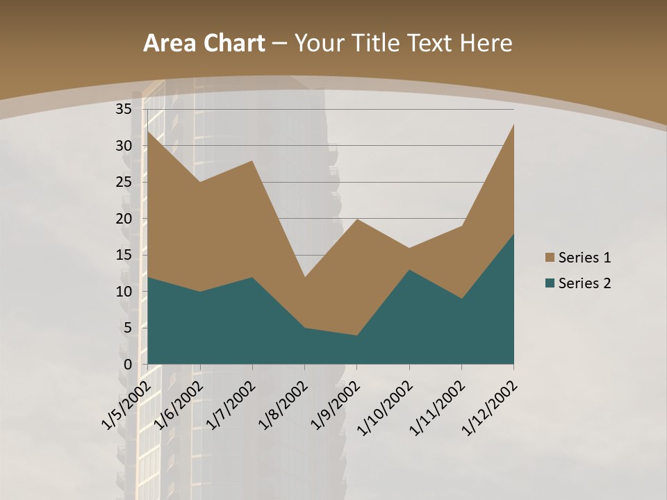 Modern Apartment Building At Sunset In Austin, Texas. PowerPoint Template