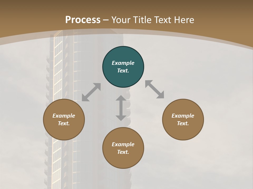 Modern Apartment Building At Sunset In Austin, Texas. PowerPoint Template