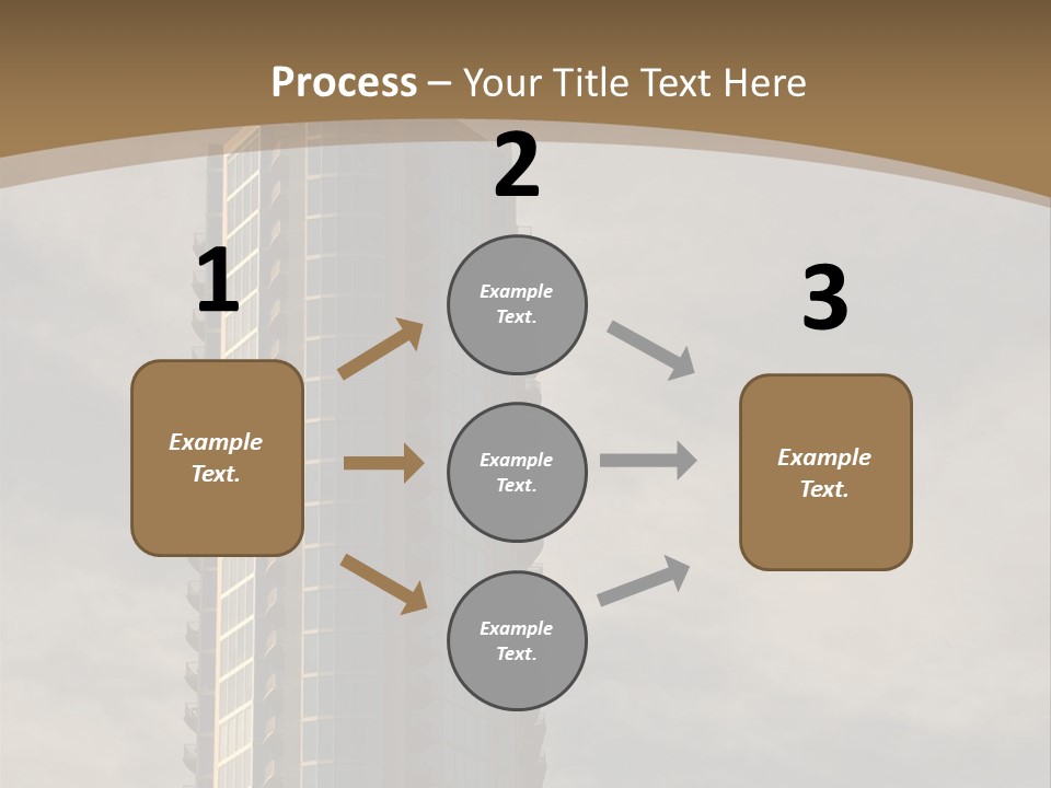 Modern Apartment Building At Sunset In Austin, Texas. PowerPoint Template