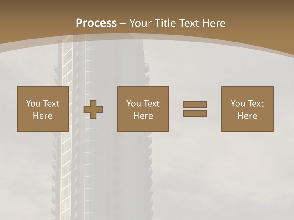 Modern Apartment Building At Sunset In Austin, Texas. PowerPoint Template
