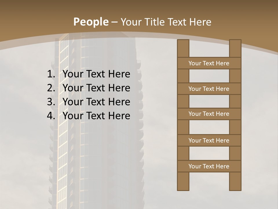 Modern Apartment Building At Sunset In Austin, Texas. PowerPoint Template