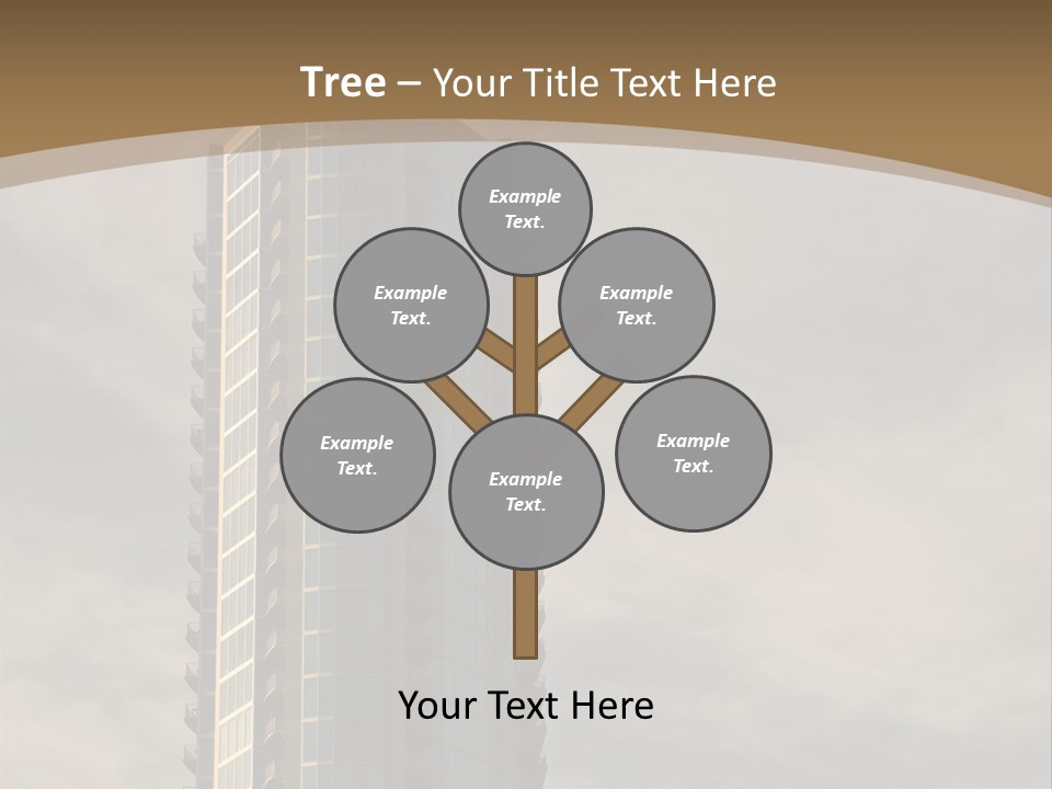 Modern Apartment Building At Sunset In Austin, Texas. PowerPoint Template