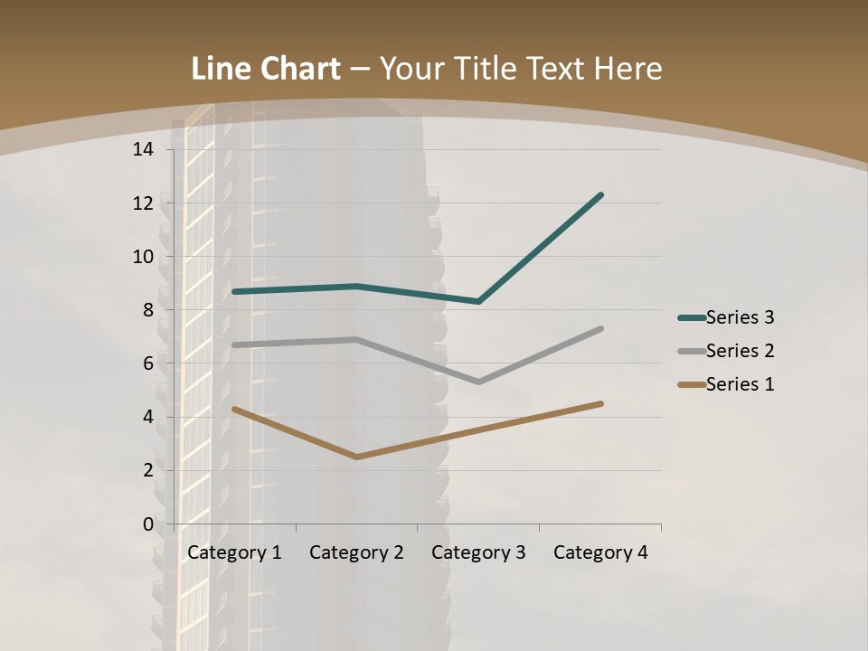 Modern Apartment Building At Sunset In Austin, Texas. PowerPoint Template