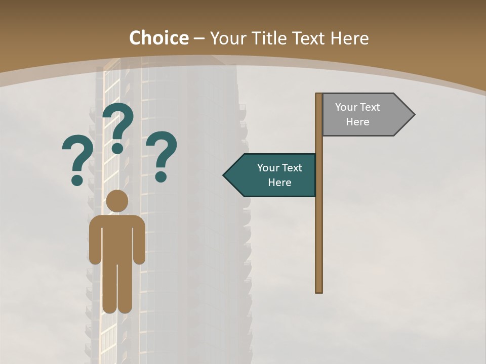 Modern Apartment Building At Sunset In Austin, Texas. PowerPoint Template