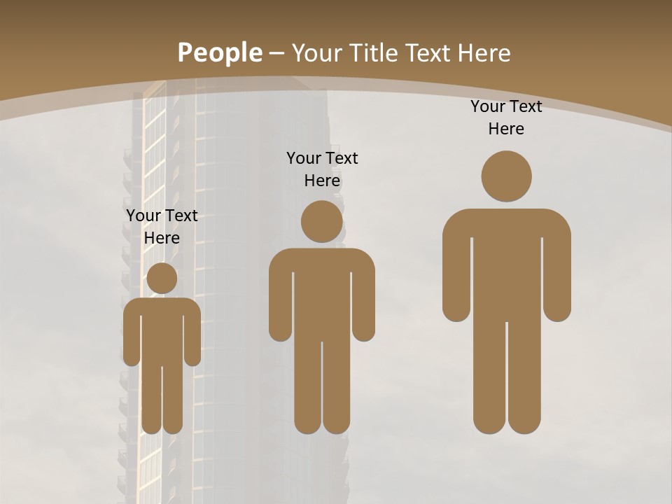 Modern Apartment Building At Sunset In Austin, Texas. PowerPoint Template