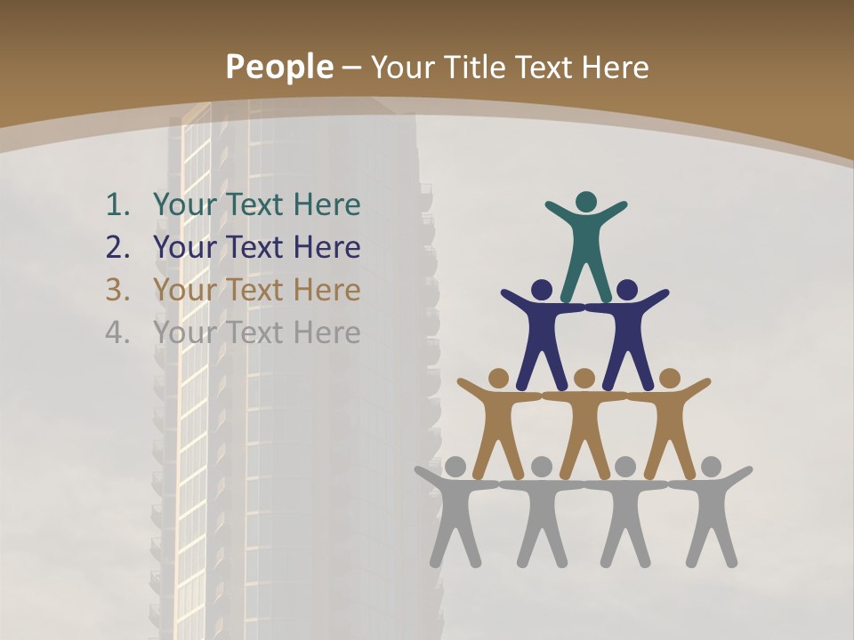 Modern Apartment Building At Sunset In Austin, Texas. PowerPoint Template