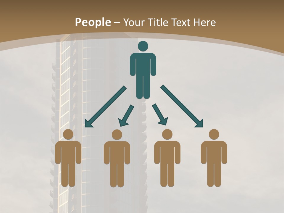 Modern Apartment Building At Sunset In Austin, Texas. PowerPoint Template