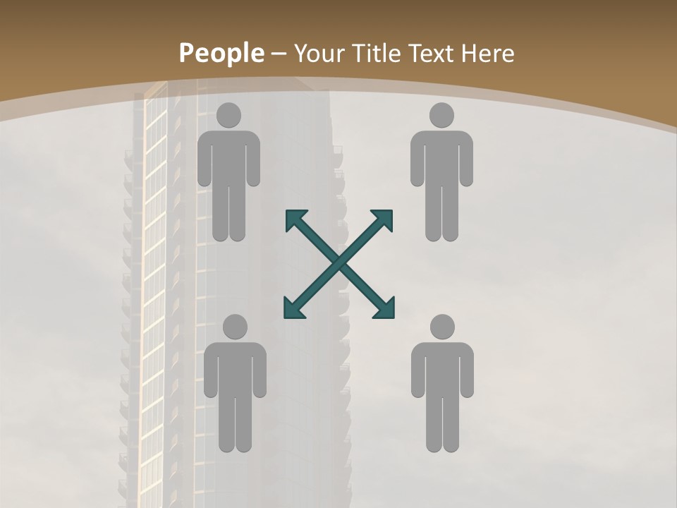 Modern Apartment Building At Sunset In Austin, Texas. PowerPoint Template