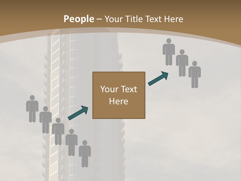 Modern Apartment Building At Sunset In Austin, Texas. PowerPoint Template