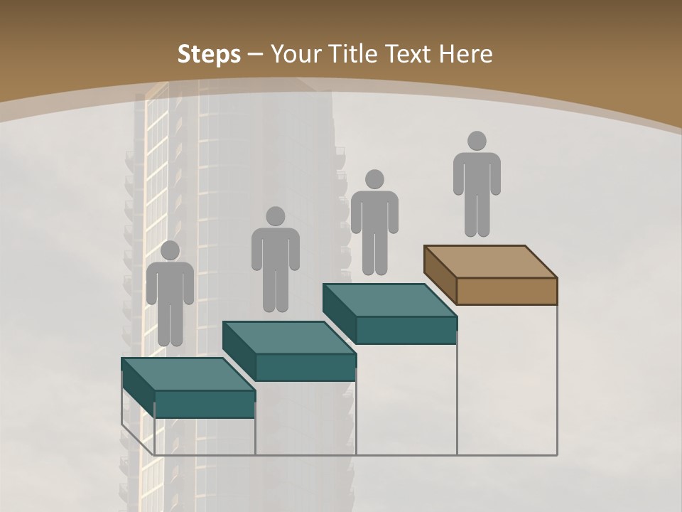 Modern Apartment Building At Sunset In Austin, Texas. PowerPoint Template