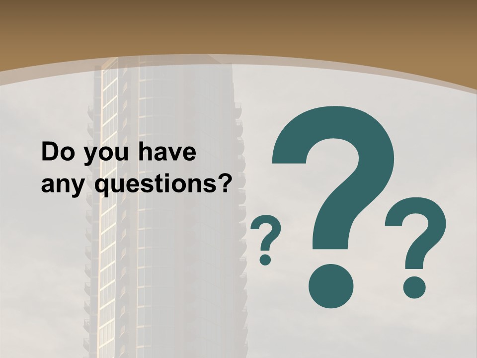 Modern Apartment Building At Sunset In Austin, Texas. PowerPoint Template