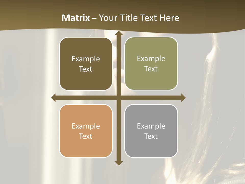 Young Woman Looking Out Of Window PowerPoint Template