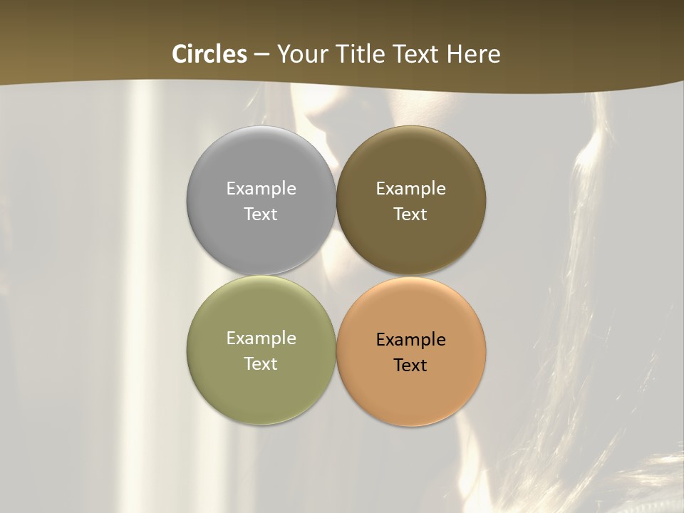 Young Woman Looking Out Of Window PowerPoint Template