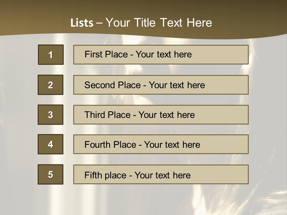 Young Woman Looking Out Of Window PowerPoint Template