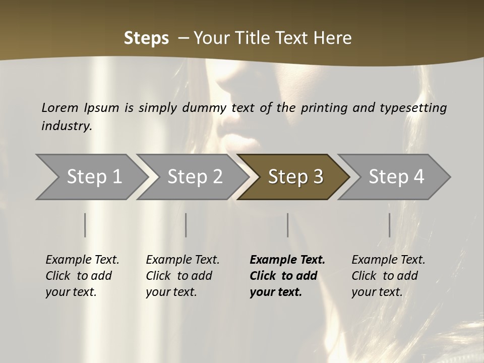 Young Woman Looking Out Of Window PowerPoint Template