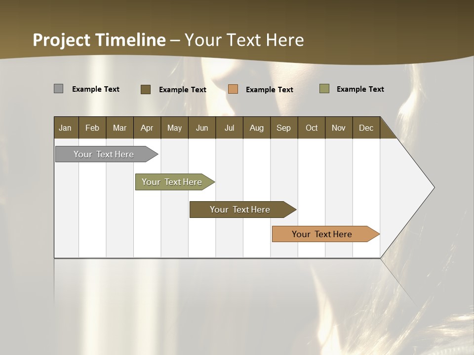 Young Woman Looking Out Of Window PowerPoint Template