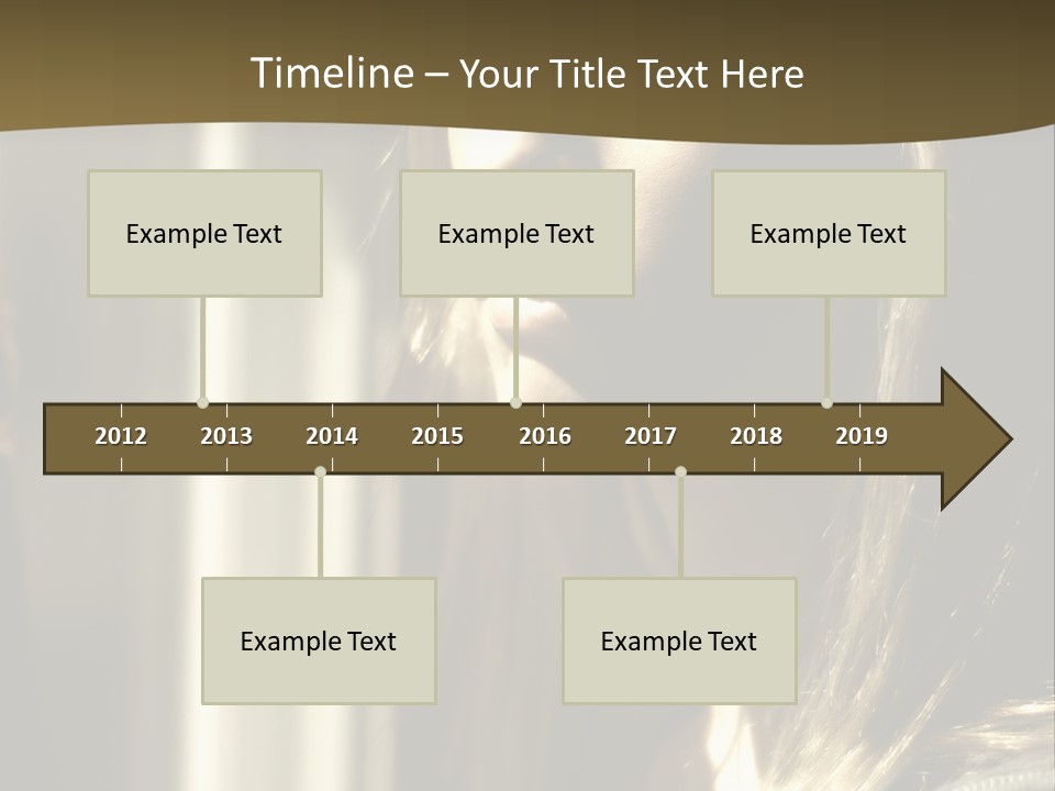 Young Woman Looking Out Of Window PowerPoint Template