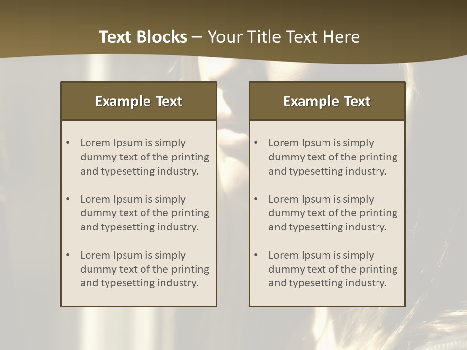 Young Woman Looking Out Of Window PowerPoint Template