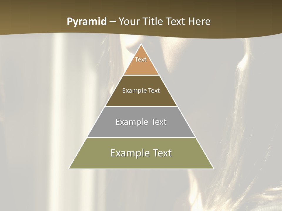 Young Woman Looking Out Of Window PowerPoint Template