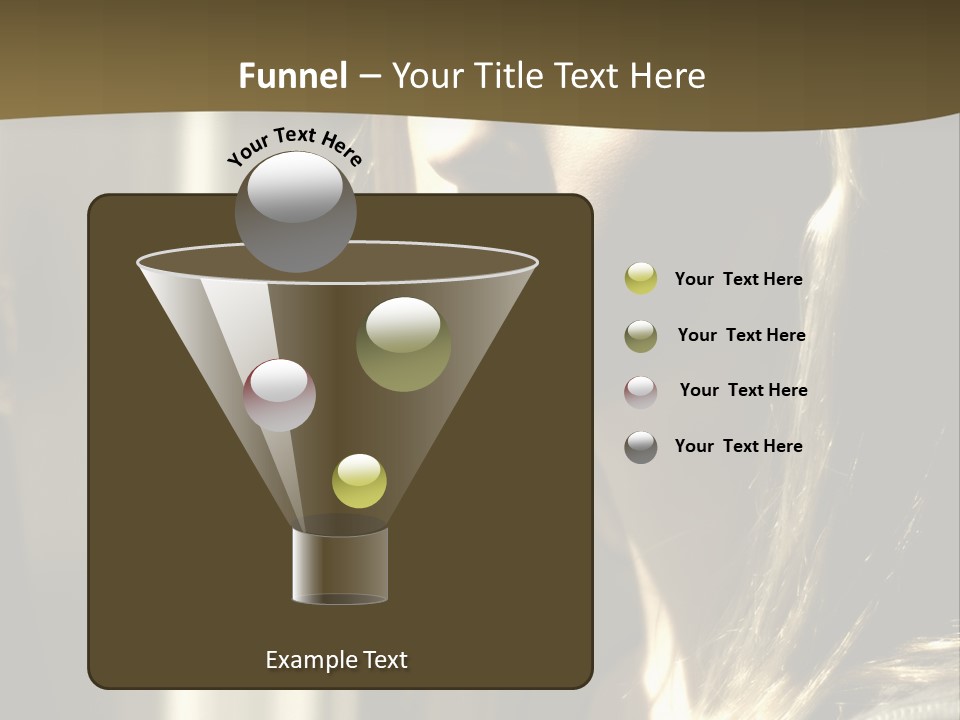 Young Woman Looking Out Of Window PowerPoint Template