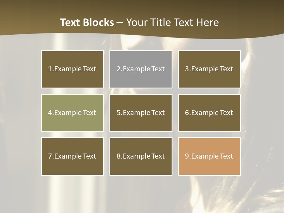 Young Woman Looking Out Of Window PowerPoint Template