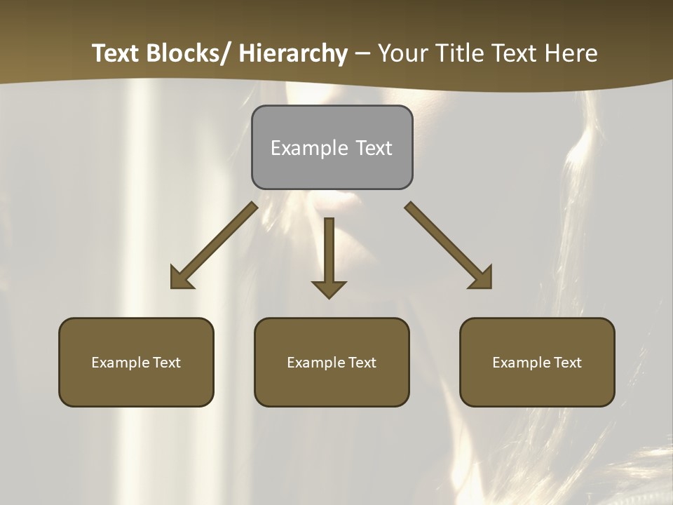 Young Woman Looking Out Of Window PowerPoint Template