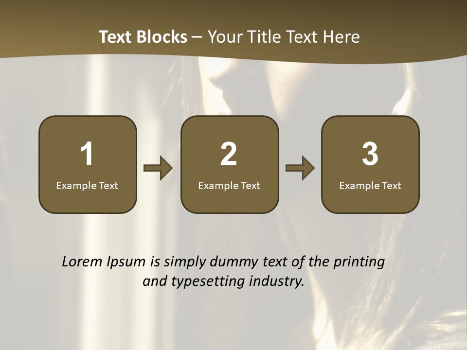 Young Woman Looking Out Of Window PowerPoint Template