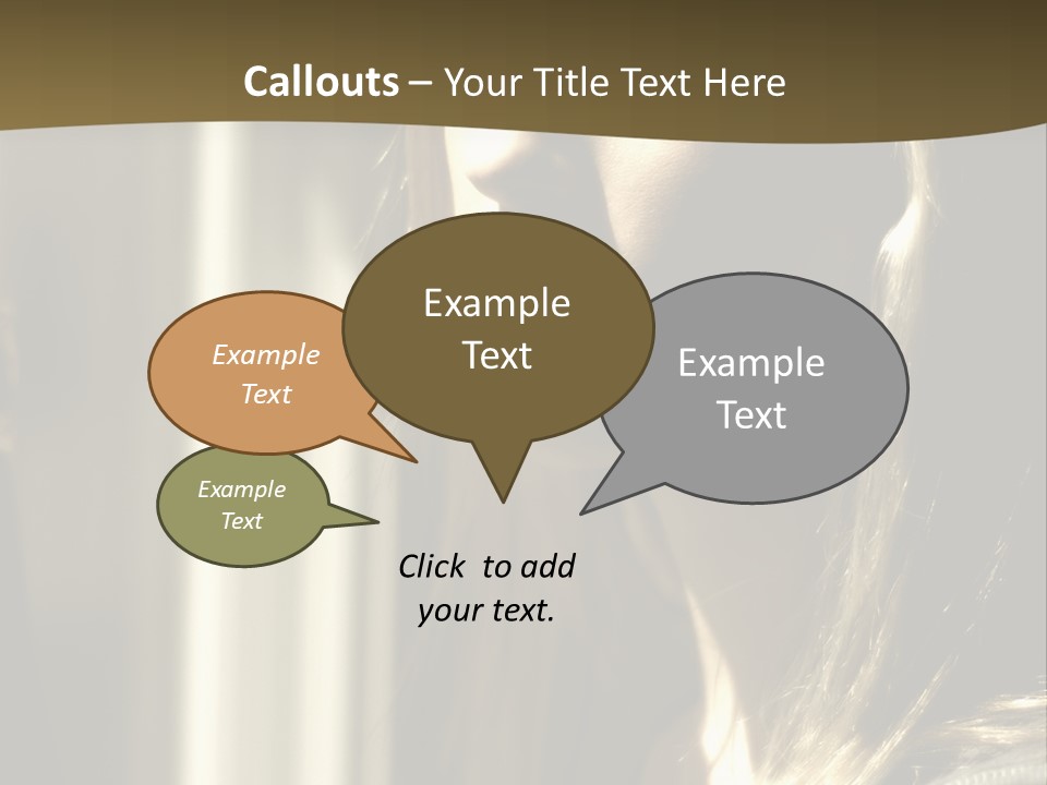 Young Woman Looking Out Of Window PowerPoint Template