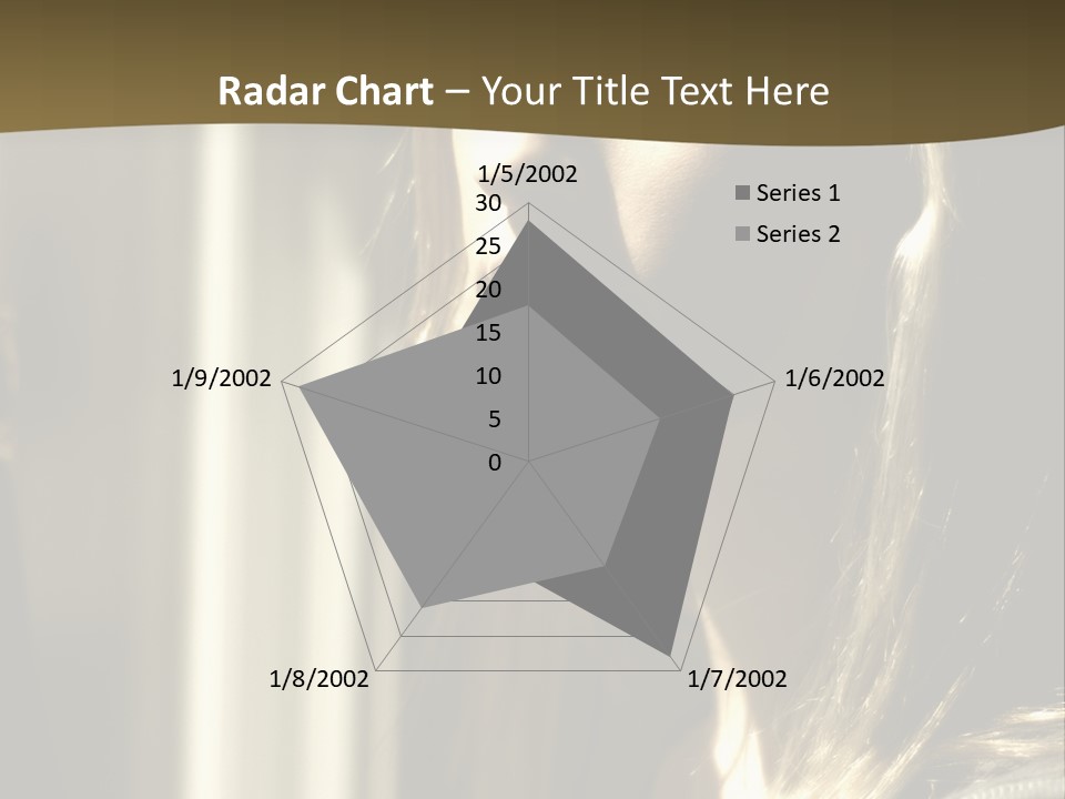 Young Woman Looking Out Of Window PowerPoint Template